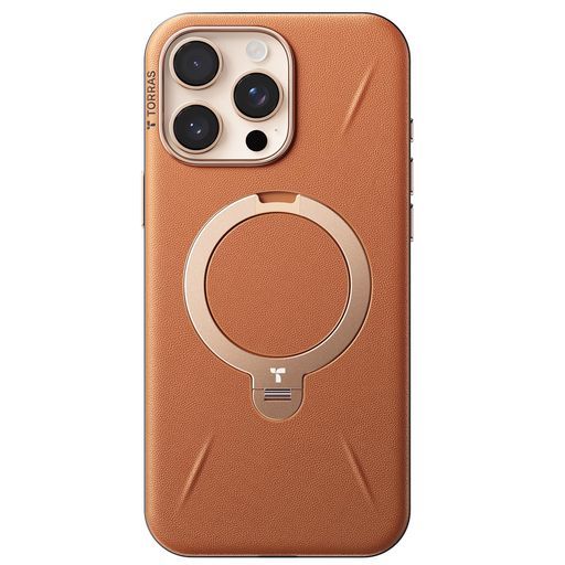 新感覚レザー スキンタッチ TORRASiPhone 16 Pro用ケース革360°回転スタンド縦横両対応リングマグネット搭載MagSafe対応ワイヤレス充電対応米軍規格耐衝撃指紋防止黄変防止6.3インチOstandQ 3