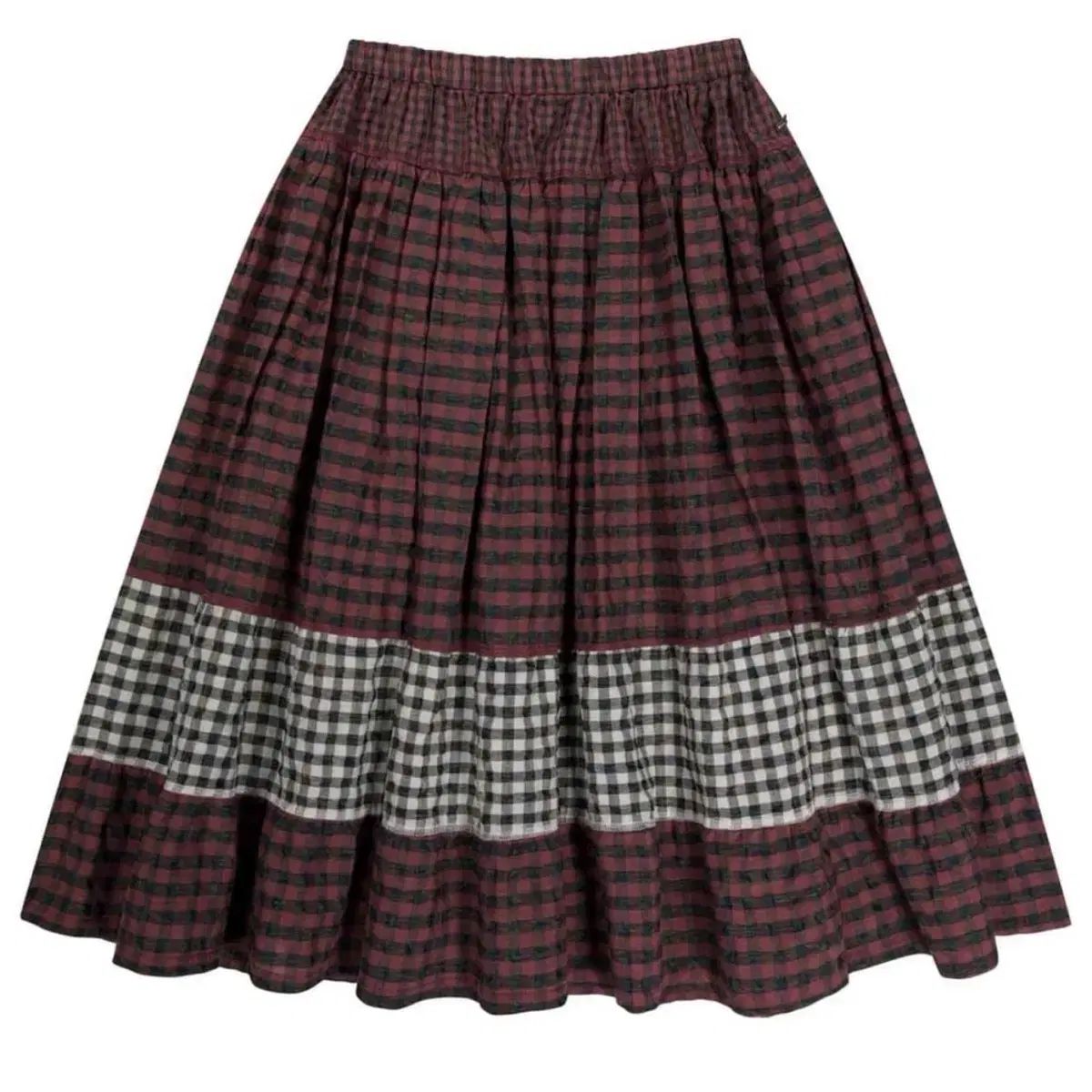 イッセイミヤケ ウール チェック スカート