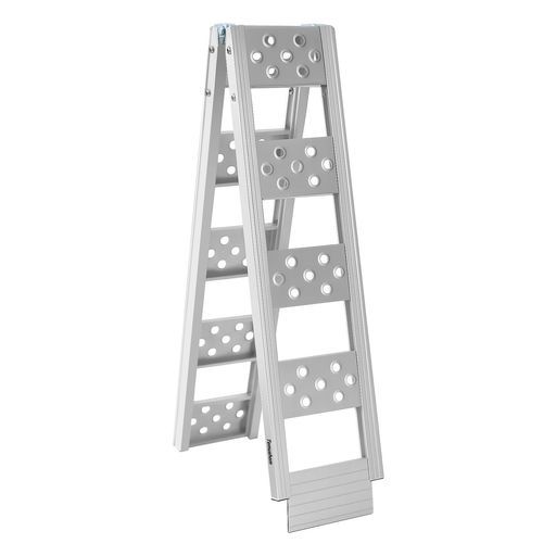 Temushomラダーレール長さ180 cm耐荷重200 kgアルミラダーレール折り畳み式バイクスロープ滑り止め頑丈軽量アルミスロープ持ち運び便利バイク芝刈り機除雪機ATV四輪バギー適用1本