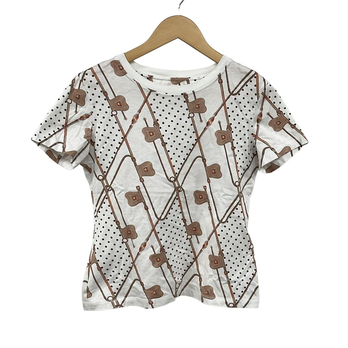 HERMES(エルメス) 半袖Tシャツ サイズ38 M レディース美品 - 白