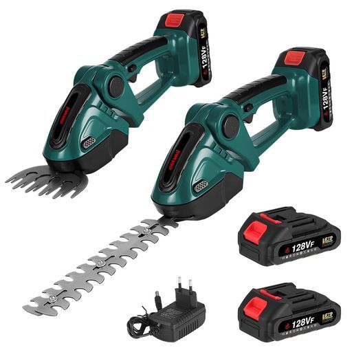 ONEVAN芝生バリカンヘッジトリアー1台2役しばかりき電動充電式両刃駆動剪定バリカンコードレス草刈りバリカン最大切断径8 mmトリマー刈幅200 mmバリカン刈幅100 mm軽量静かさ二重安全ロック枝…