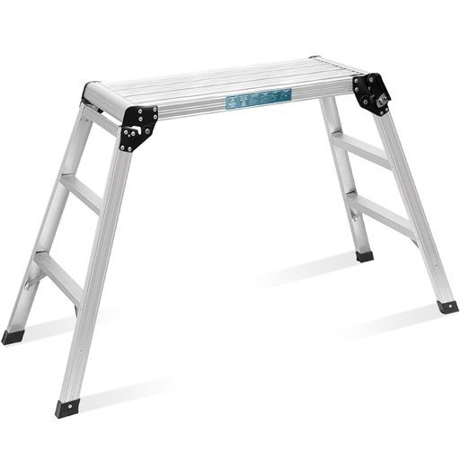 RIKADE足場台アルミ脚立洗車台踏み台脚立台アルミステップ台高さ70 cm耐荷重150 kg折りたたみアルミ洗車台作業台軽量3段滑り止め洗車はしごハシゴ梯子屋内屋外アルミ製幅広 シルバー