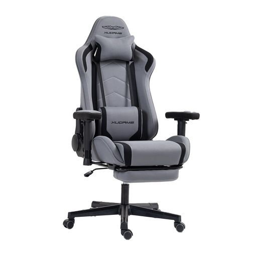 CHUUARYUUゲーミングチェアオフィスチェアgamingchairデスクパソコンゲーム用チェアリクライニングハイバックヘッドレストランバーサポートひじ掛け付き高さ調整機能メッシュ生地オットマ…