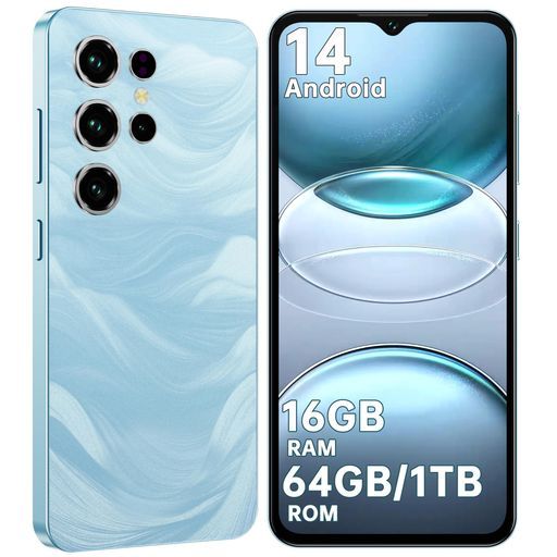 フリースマホ本体アンドロイド14スマートフォン4 G対応16 GB 64 1 TB拡張 6.52インチ大画面5000 mAh大容量バッテリー13 MP 5 MPカメラ3.5 mmヘッドフォンジャック4 G