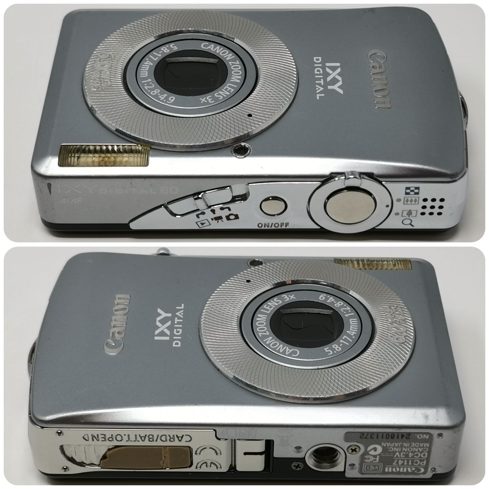 Canon IXY DIGITAL 80 PC1147　キャノン デジカメ キャノン IXY digital 80 PC1147動作確認済み SDカード付き デジタル