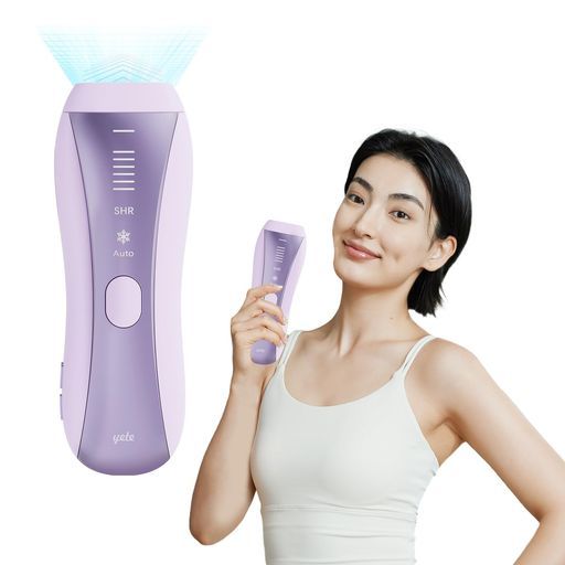Yete エイティー 脱毛器IPL冷感無痛ケアSHR連続照射スキンセンサー搭載自動|手動方式6段階レベル無限照射回数VIO対応全身対応 レディー脱毛器家庭用男女兼用PSE安全認証済み日本語取扱…