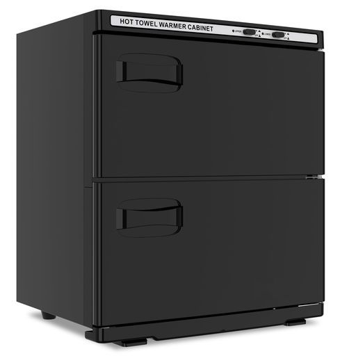 タオルウォーマータオルスチーマー32 Lタオル蒸し器おしぼり蒸し器ホットボックス横開きタオルおしぼり蒸しタオル業務用大型ブラック