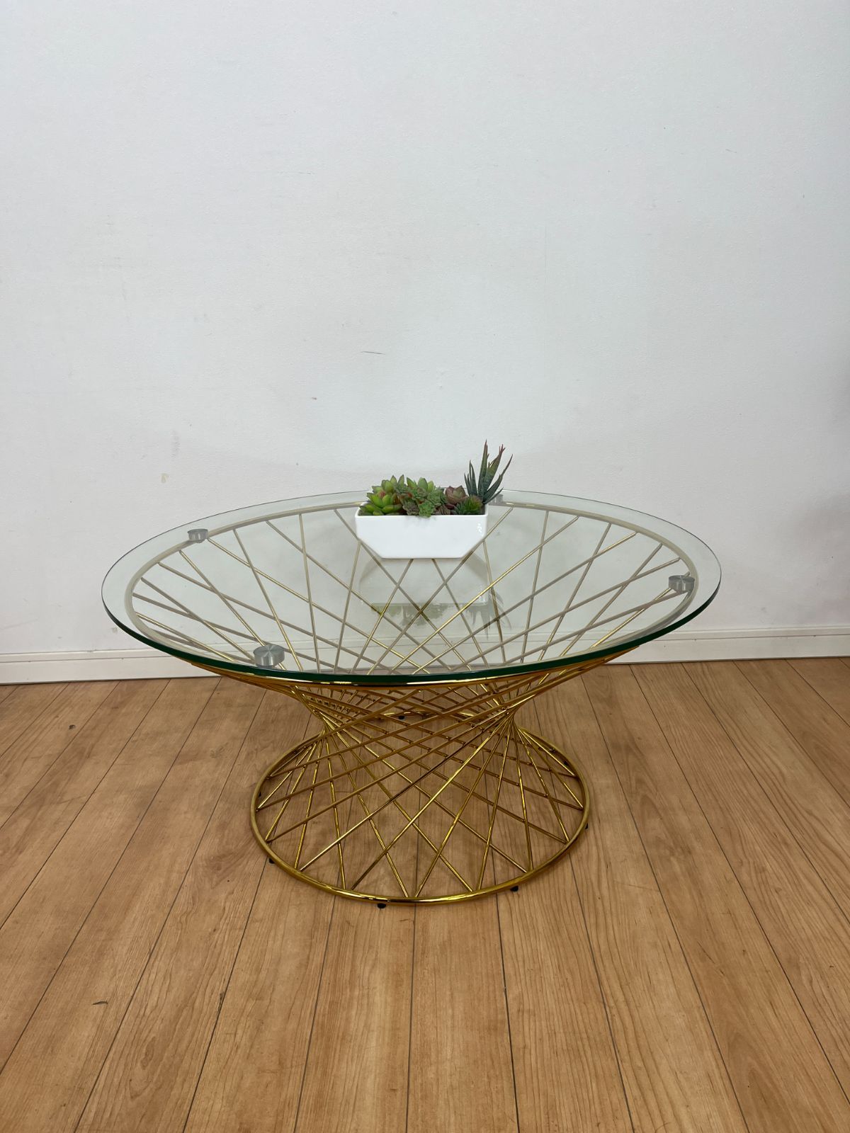 Francfranc フランフラン　マーリア コーヒーテーブル　クリア×ゴールド Francfranc フランフラン マーリア コーヒーテーブル クリア×ゴールド