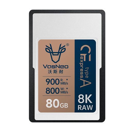 VosNeo 80 GBCFexpressTypeAメモリーカード最大読み取り速度900 MB|s最大書き込み速度800 MB|s 8 KRAWビデオ対応