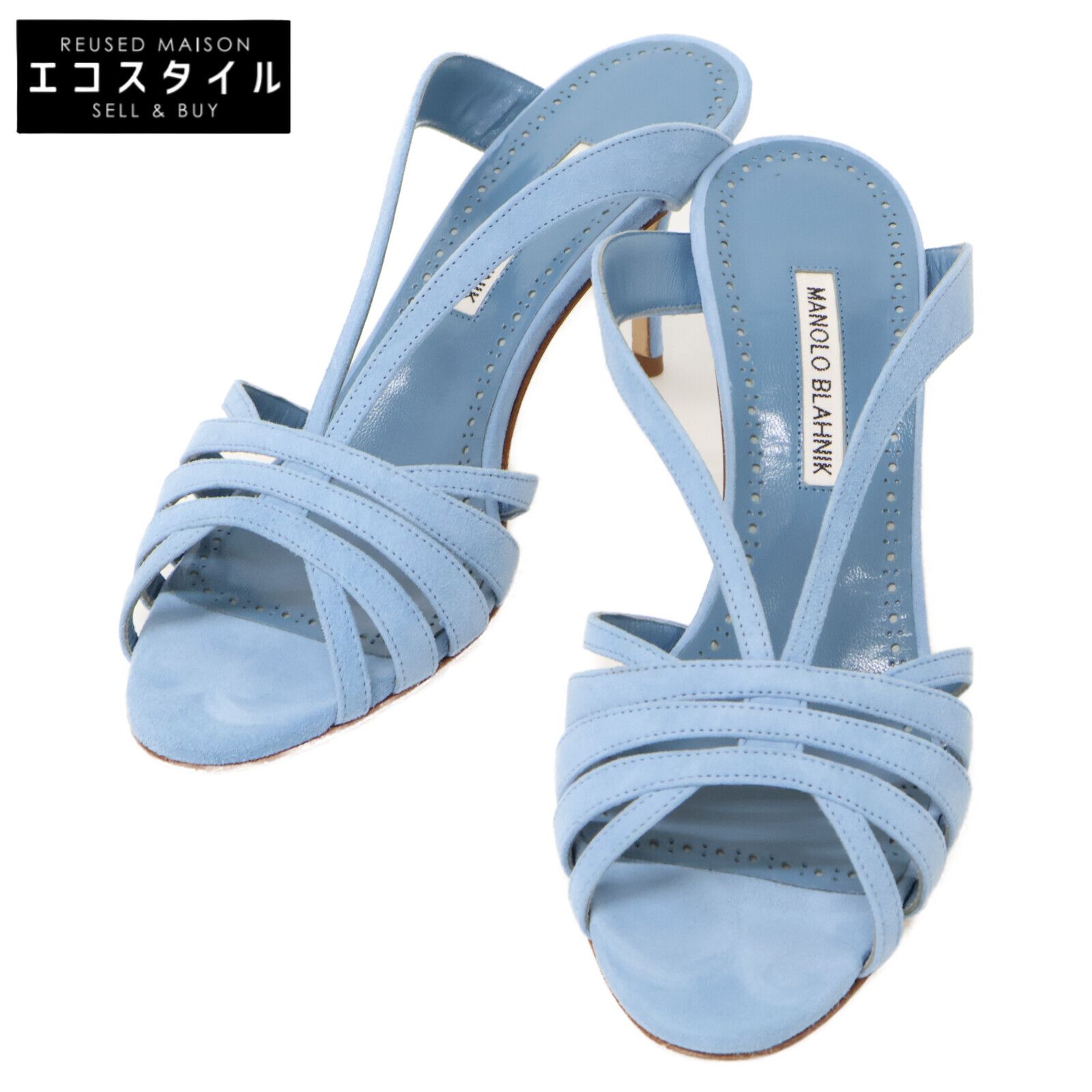 MANOLO BLAHNIK マノロブラニク 423-1649-0003 SARDIMU サーディム70 スエード 38 1|2