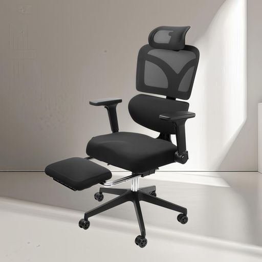 人間工学椅子寝れる多機能オフィスチェア3 Dヘッドレスト4 Dアームレスト蒸れない約145度リクライニングフットレスト付き耐荷重150 kg背面高さ調節五爪静音轮疲れないデスクチェア|勉強椅…