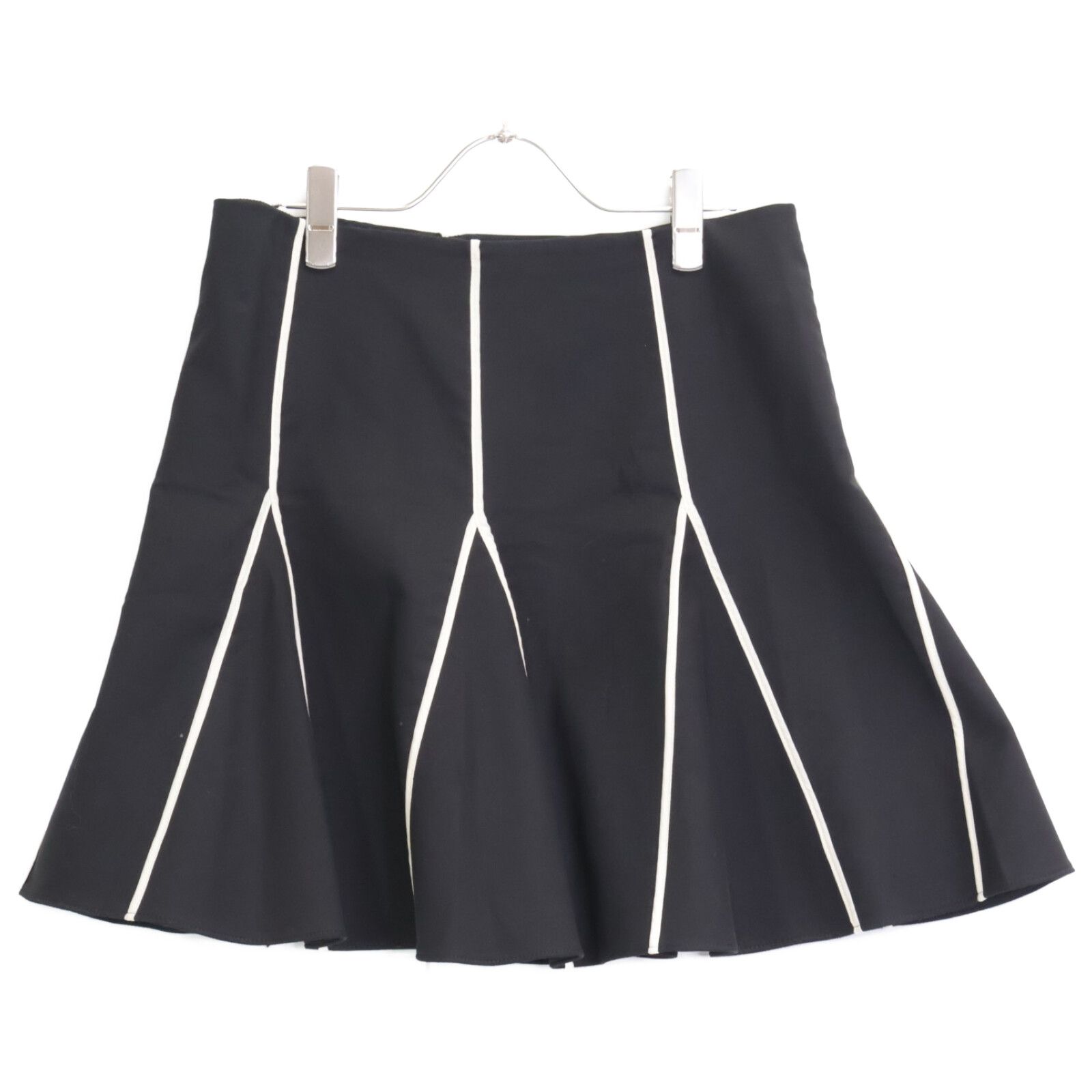 RED VALENTINO レッドヴァレンチノ スカート 42 ブラック／ホワイト レディース RED VALENTINO レッドヴァレンチノ TR3RAD103M7 ﾌﾞﾗｯｸ×ﾎﾜｲﾄ ひざ丈ｽｶｰﾄ