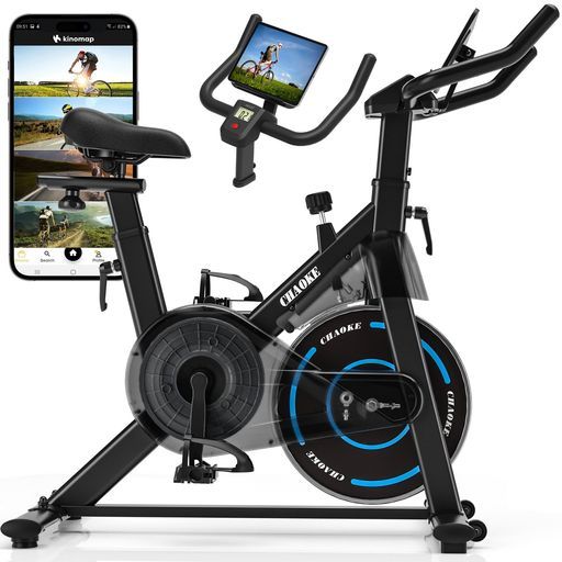 CHAOKEスピンバイクエアロバイク ZWIFT連動| 静音|5年保証 家庭用ダイエット器具組み立て簡単連続120分シームレスな負荷調節フィットネスバイク家族で使える!自宅で楽々ダイエット