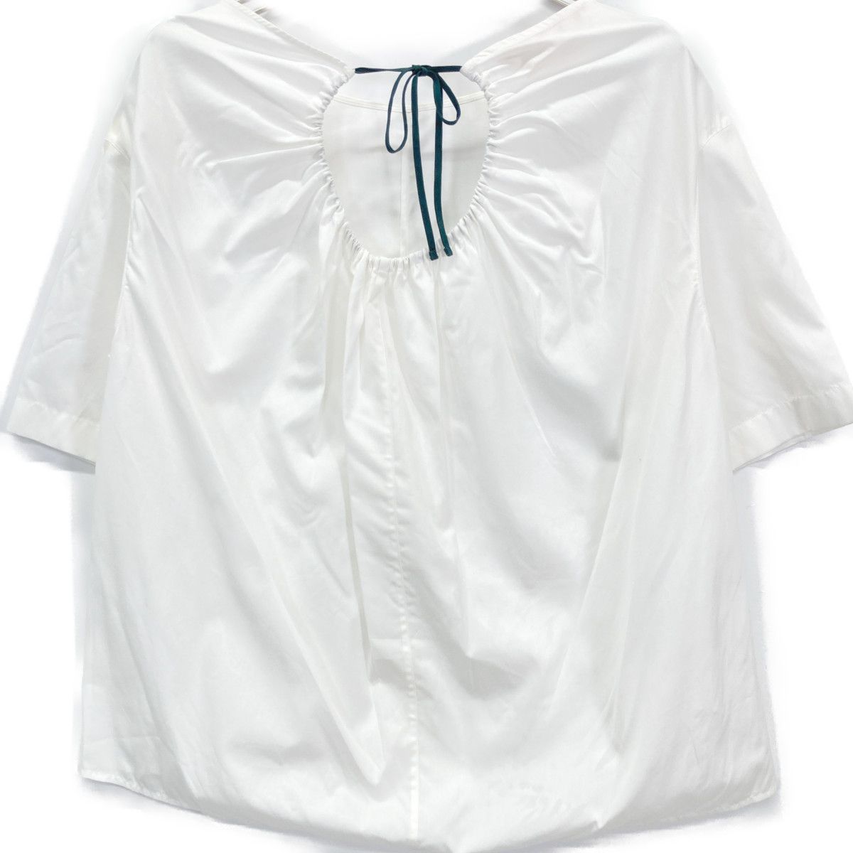 MARNI マルニ 21年 ﾎﾜｲﾄ ﾊﾞｯｸｵｰﾌﾟﾝ ｸﾙｰﾈｯｸ半袖ﾌﾞﾗｳｽ 36 - メルカリ