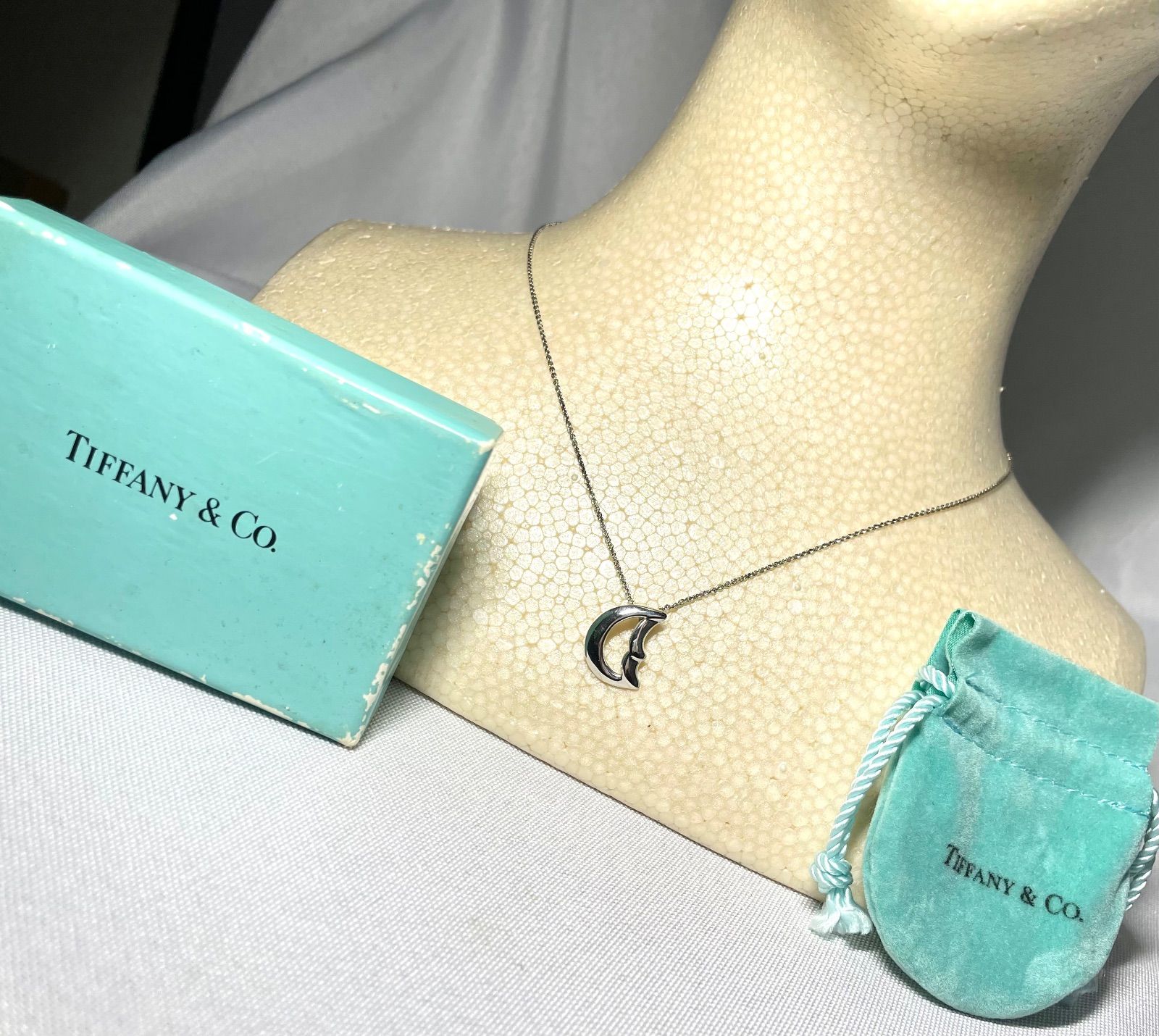 Tiffany ティファニー パロマピカソ クレセントムーン 三日月ペンダント スターリングシルバー ネックレス SV 925 男女兼用 付属有