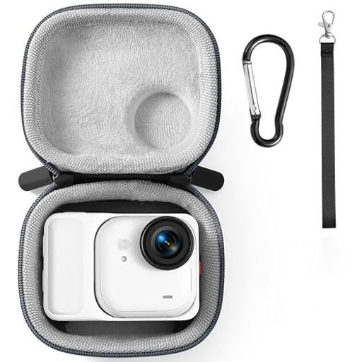 Insta360Go Ultra Hard Shell Lens PU Cover Protective Storage Bag Travel Case Carabiner & Wrist Strap