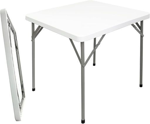 折りたたみテーブル4人用組み立て不要麻雀テーブルダイニングテーブル正方形防汚安定耐久防水省スペース室内DIYキャンプアウトドアゲーム用 86 x cmホワイト