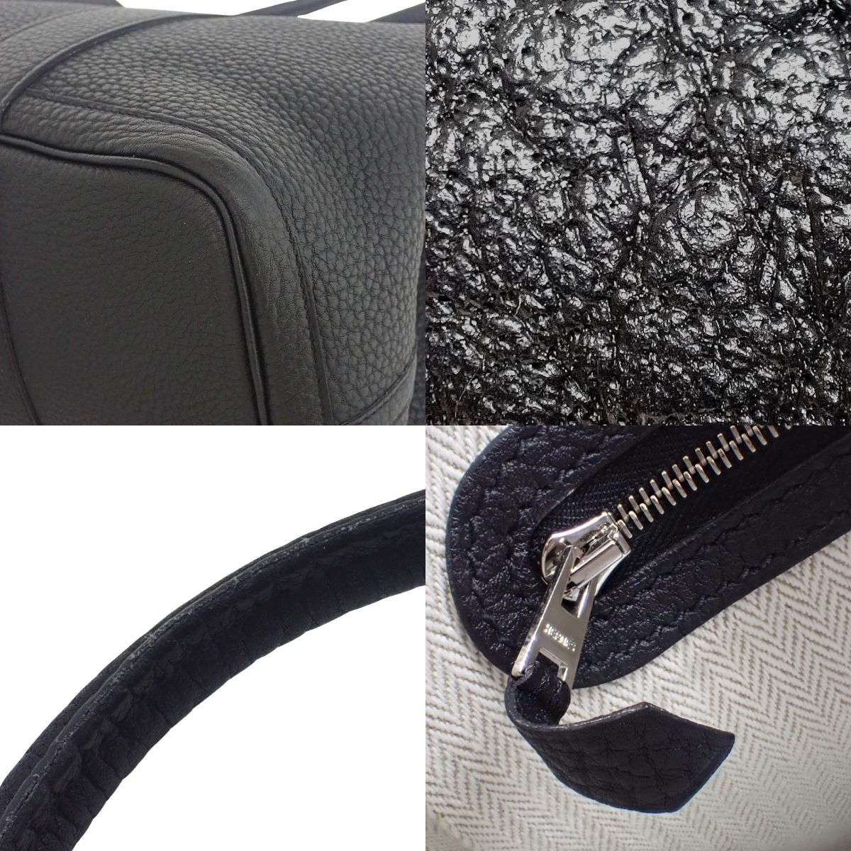 HERMES(エルメス) ガーデンパーティPM ブラック黒 ネゴンダ パラジウム