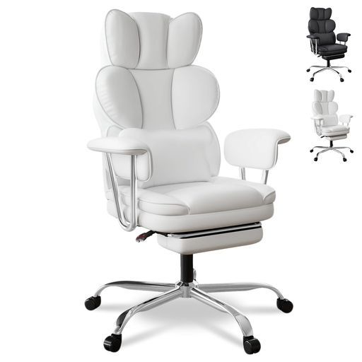 ゲーミングチェアオフィスチェアデスクチェアBoxDesignLab 155度リクライニング座り心地良いPUレザー腰サポート社長椅子pcチェア椅子おしゃれテレワーク人間工学フットレスト付き事務用ホ…