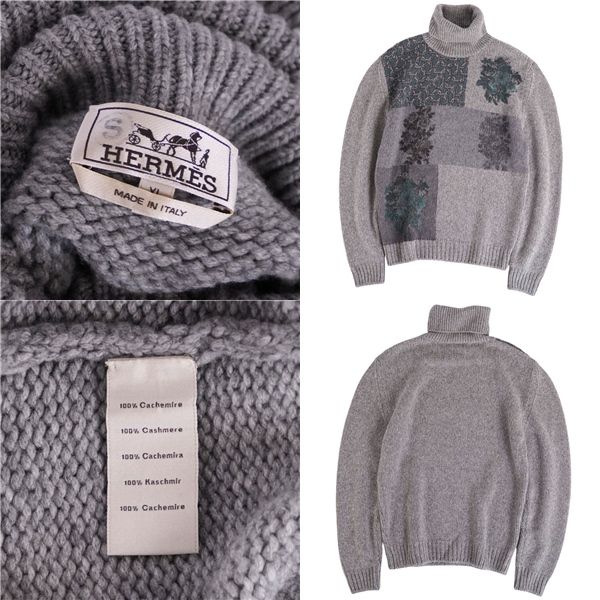極美品 エルメス HERMES ニット 2023 セーター タートルネック ロン