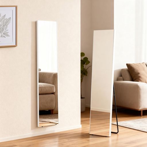 BRIVUE割れない鏡 3役姿見壁掛け立て掛けスタンドミラー軽量全身鏡地震対策飛散防止かがみ日本製フィルムヨガダンス着替え新居クローゼットキッズルームホワイト30 cm*150 cm