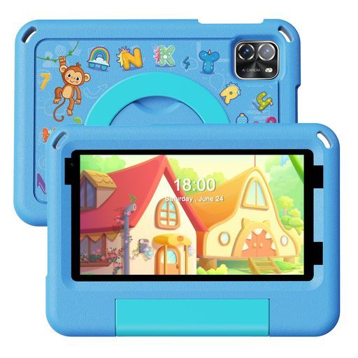 PRITOMプリトムキッズタブレット7インチYouTubeKids-Googleキッズスペース対応3 GB 64 GBAndroid 15利用時間制限GMS認証落下防止5 GHzWi-Fi 6ケース付き 新年