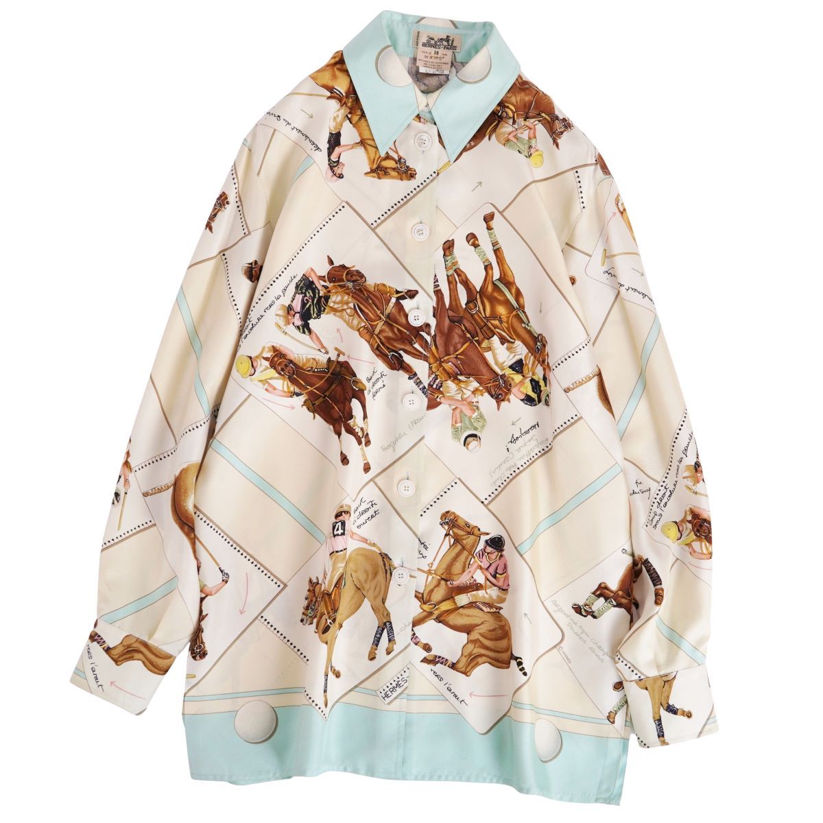 Vintage エルメス HERMES シャツ ブラウス ロングスリーブ