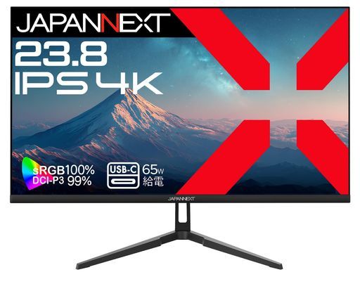 .8インチIPSパネル搭載4 K 3840 x 2160 解像度液晶モニターJN-IPS 238 U-C 6 HDMIDisplayPortUSB-C 最大65 W給電 sRGB DCI-P 3 99%HDRKVM