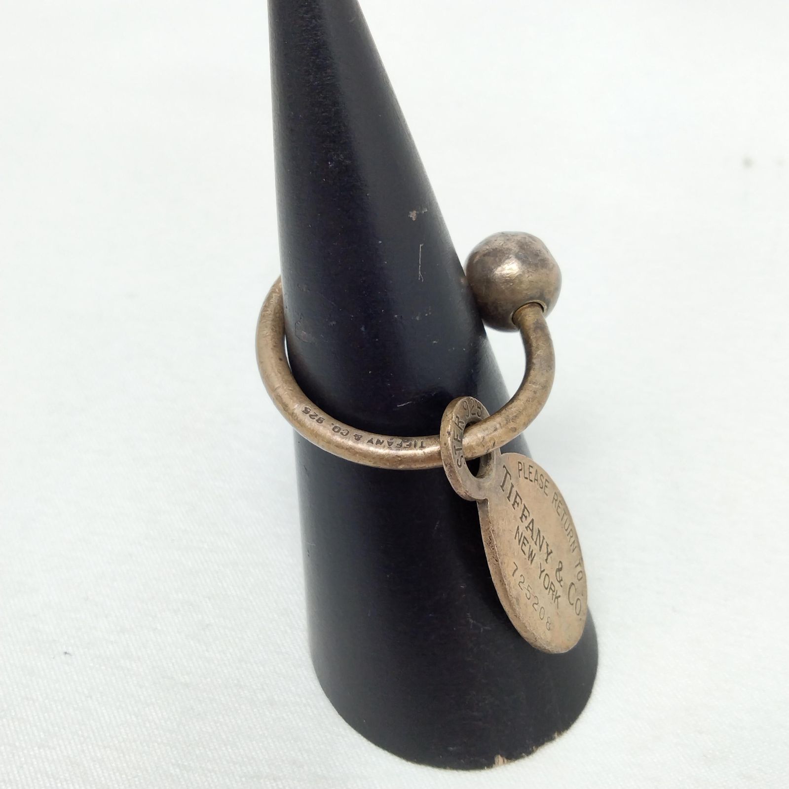 ️Tiffany-Co. ️ティファニー オーバルタグスクリューボールキーリング シルバー925 9.7 g