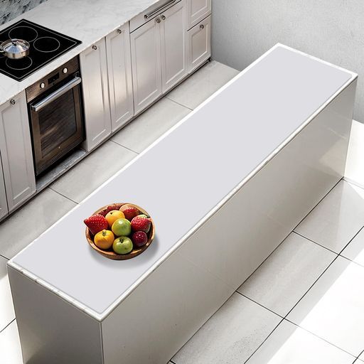 Aechy調理台保護マット特大シリコンマット200 x 50 cmキッチンカウンター保護シート厚さ2 mmカット 耐熱250° C滑り止め傷防止防汚防水吸音丸めて収納ライトグレー
