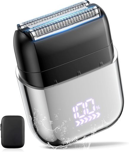 Wipukuシェーバー小型メンズ往復式 刃電気シェーバー深ぞり乾湿両用髭剃りIPX 7防水電動シェーバー90日間連続使用ロック機能髭剃りLED残量表示Type-C急速充電軽量出張 旅行用プレゼント…