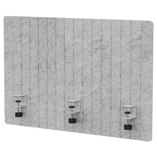 Keemuteデスクトッププライバシーバリア飛沫防止吸音フェルト120 cm*60 cmクランプ取付折りたたみ デスクトップ屏風シルバーグレー