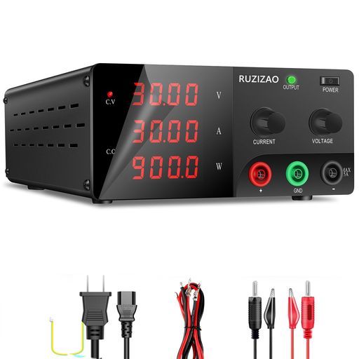 RUZIZAO安定化電源(0~30V0~30A)900WDC安定化ベンチ電源粗微調整出力
