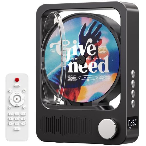 MECHENポータブルCDプレーヤー2500 mAhバッテリーTypeC充電式コンパクトディスクプレーヤー卓上置き式cdプレーヤー