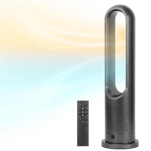 セラミックヒーター 暖房器具 省エネ 電気 ファンヒーター 3段温風 セラミックヒーター【冷暖房兼用・羽なし】タワーファン3段階温風&8