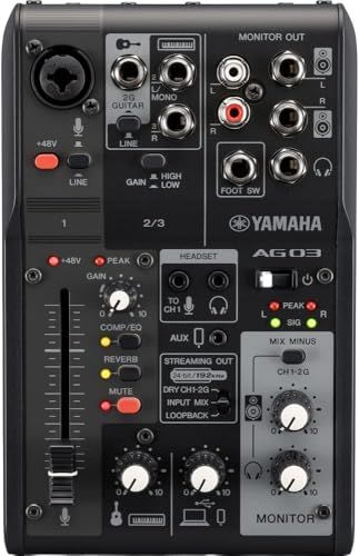 ヤマハ YAMAHA ライブストリーミングミキサー 3チャンネル ブラック AG 03 MK 2 B f 5 bd 4 9