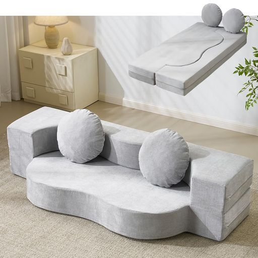 オーエスジェイ OSJ 完成品 ソファーベッド二人用ソファ洗えるカバー幅170クッション 付きコンパクトレトロモダン北欧