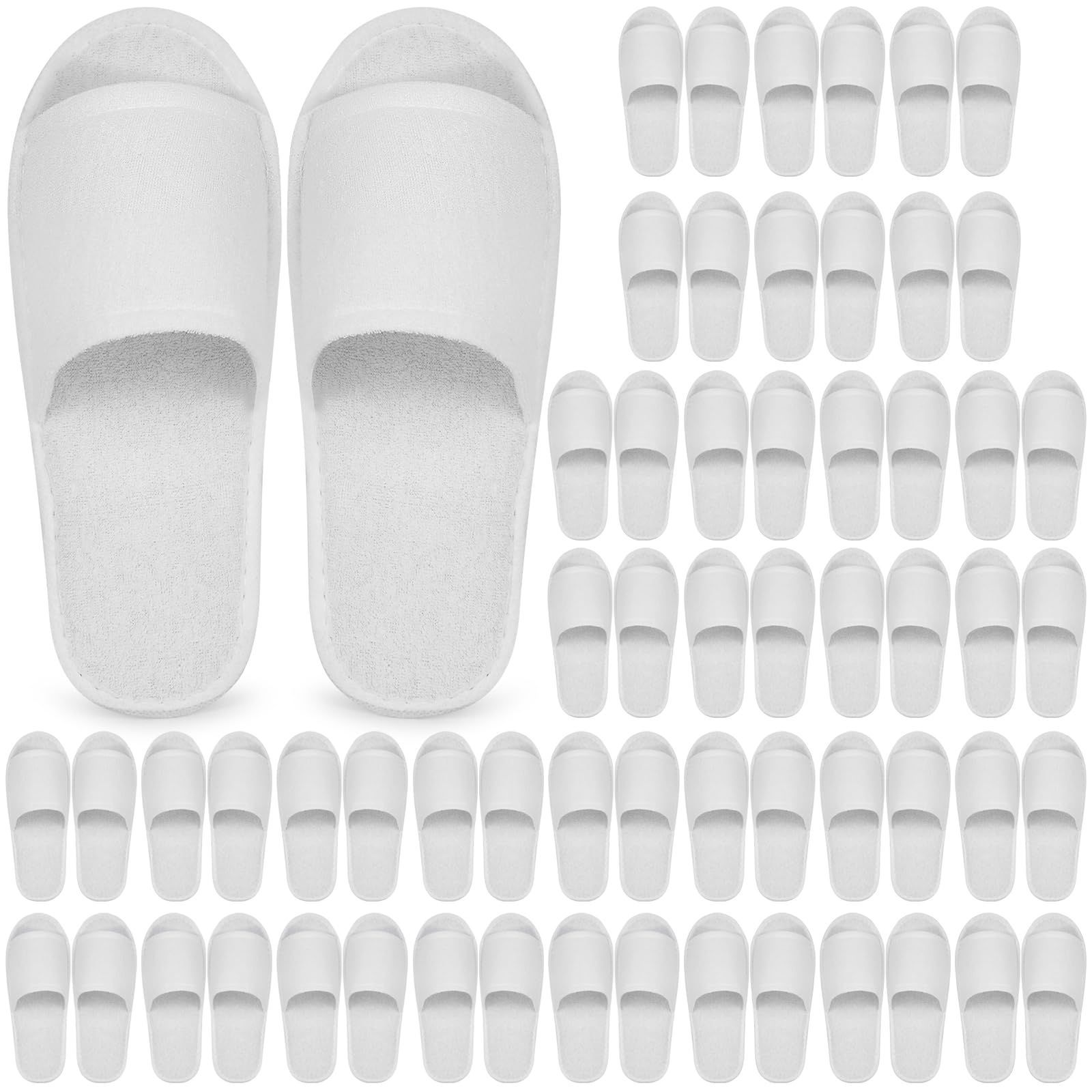 売切注意 介護施設向け 旅館 ホテル 個別包装 厚底6 mm タオル地 業務用100足 使い捨てスリッパ Sophproton