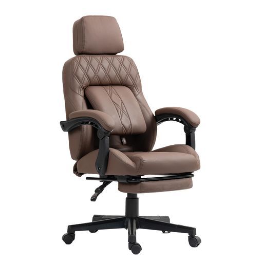 Urnodelゲーミングチェアデスクチェアオフィスチェア社長椅子レザー合皮ゲーム用パソコンテレワーク椅子オットマン付きリクライニング機能ハイバック疲れないパソコンchairおしゃれクッ… アイアンスツール 回転椅子