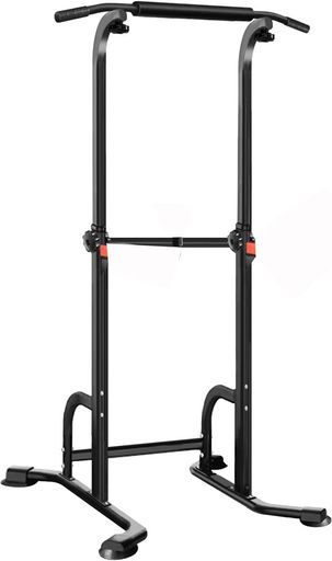 懸垂マシンぶらさがり健康器懸垂バー懸垂台健康器具チンニングディップスス多機能筋力筋肉トレーニング器具日本語説明書-XK Red