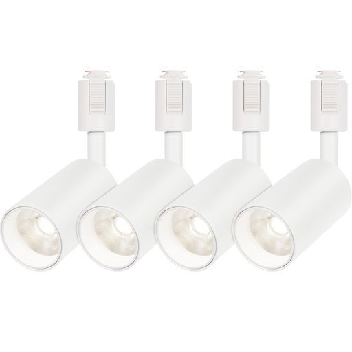 Hzfluo セットダクトレールスポットライトLED 100 W相当昼白色5000 Kライティングレール用COB一体型照明集光タイプ10 W高輝度1023 lm高演色Ra 96.5取付簡単角度調節 ホワイト