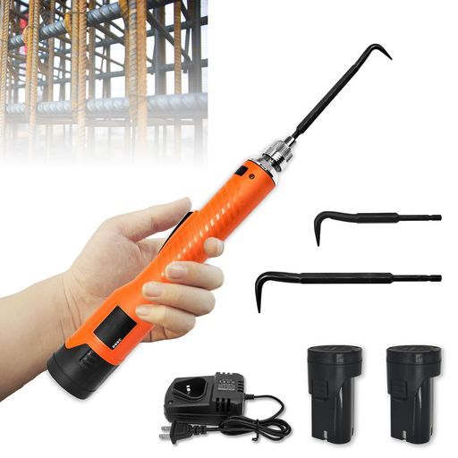 CXCESNS鉄筋結束機鉄筋結束ハッカー充電式鉄筋結束機鉄筋結束用ツール鉄筋結束工具高効率使いやすい自動鉄筋ワイヤ結びハッカー 6.0 Ahバッテリーx 充電器