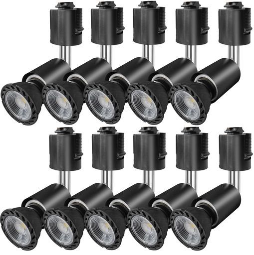 ダクトレール用スポットライトE 26口金LED電球付き60 W形相当5.5 Wライティングバー用ライトライティングバー用器具LEDスポットライト ダクトレール用器具セット ブラック昼白色 セット