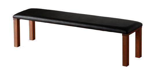 ダイニングベンチ合成皮革(PVC)幅160x奥行38x高さ43cmブラック473970