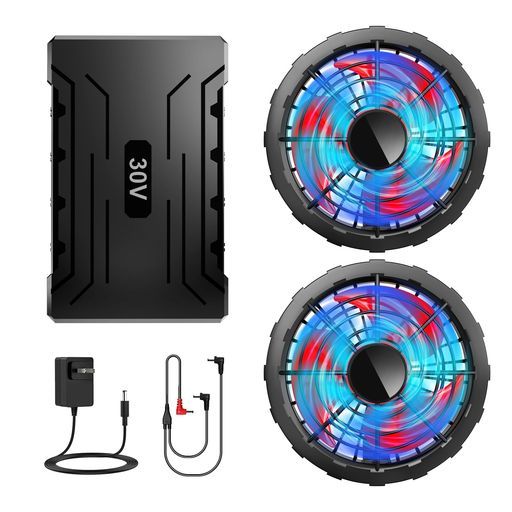 ファンバッテリーセット空調作業服用 30 V超高出力-40000大容量-2025新登場 ファン付きベスト用バッテリーセット5段階風力調節急速充電PSE認証済現場作業釣り猛暑対策 プレゼント 90…