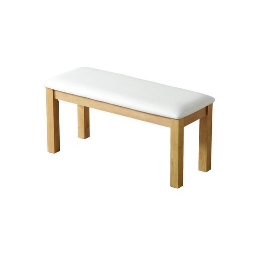 ダイニングベンチ合成皮革 PVC 幅90 x奥行35 x高さ43 cmナチュラル473996