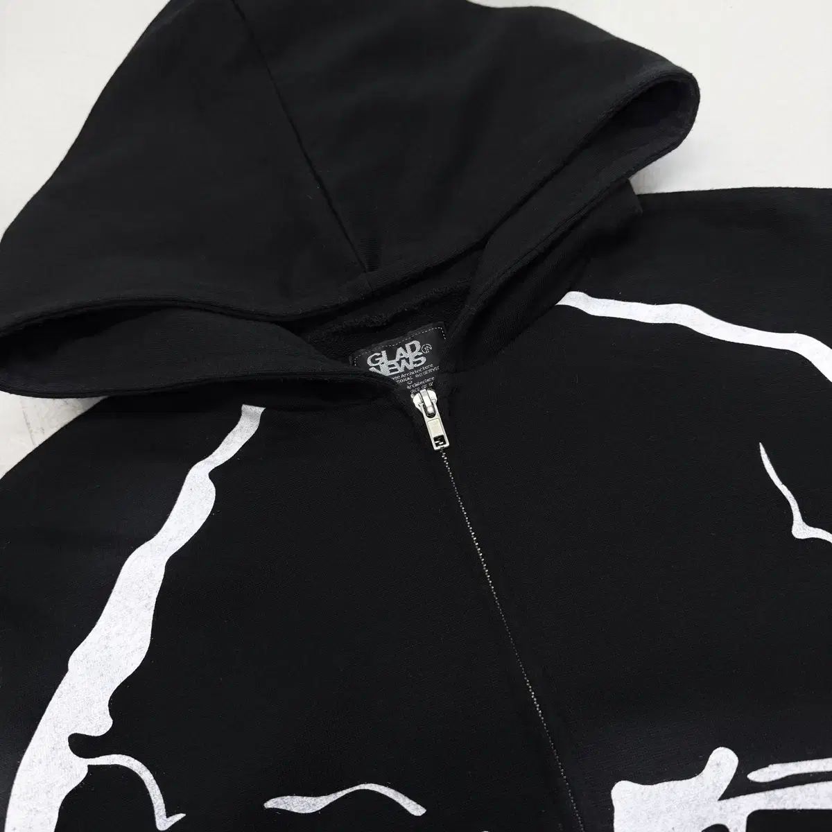 トップス GLAD NEWS Skull Fur Zip Hoodie GLAD NEWS グレイドニュース ジャパン ロック パンク スカル ドクロ