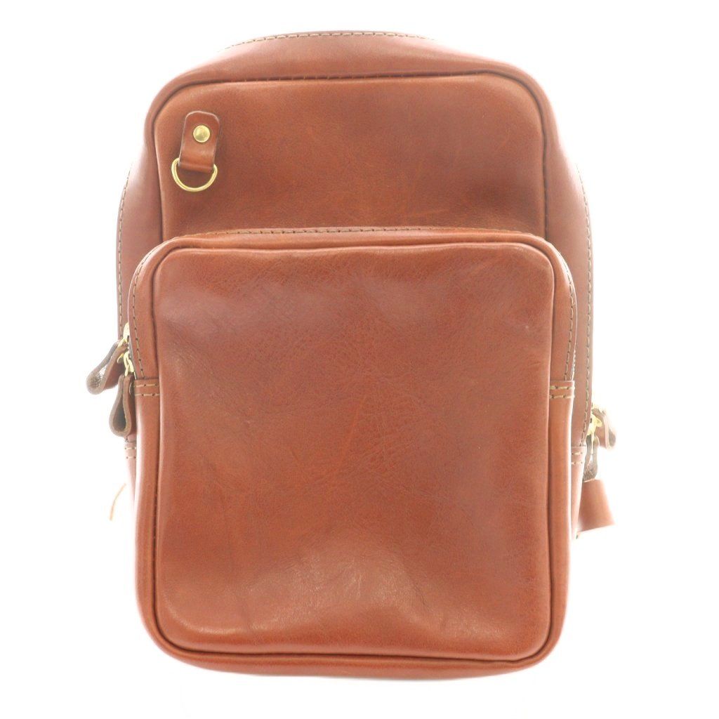 ヘルツ HERZ スクエアボディバッグ レザー 茶 ブラウン ASB-2506 |SS OS