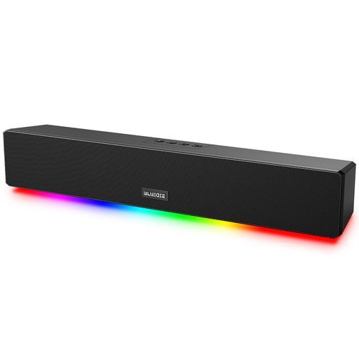 BluedeePCスピーカーゲーミングスピーカーステレオサウンドBluetooth-AUX接続PCサウンドバー4つのライトモード内蔵3600 mAhバッテリー最大6時間連続再生ラップトップ タブレット スマートフォ…