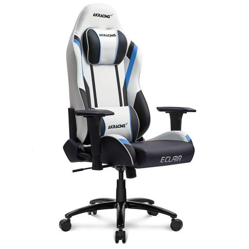 AKRacingゲーミングチェアデスクチェア勉強椅子学習椅子EclairエクレールBlue青高耐久PUレザー
